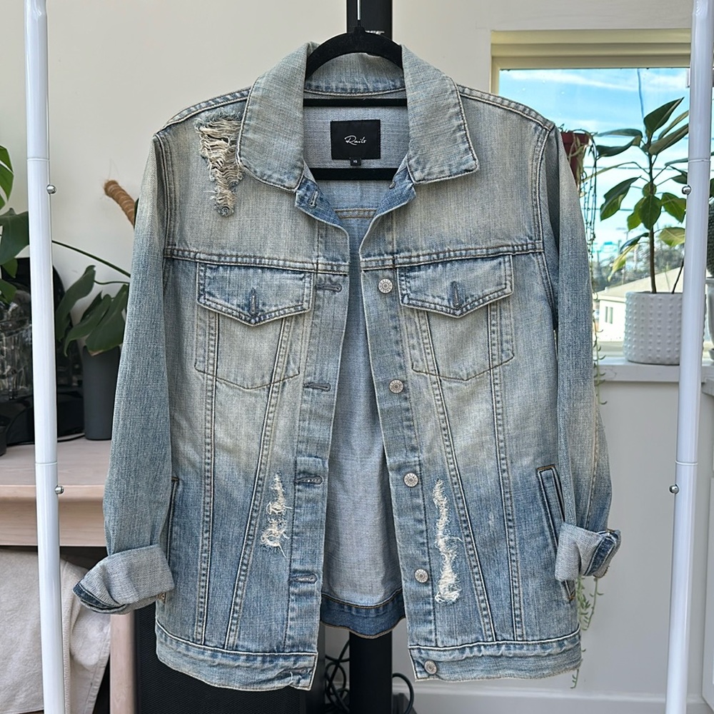 Rails Knox Distressed Denim Jacket - image 3